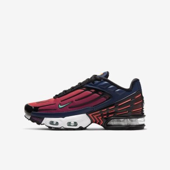 Nike Air Max Plus 3 - Nagyobb Gyerek Utcai Cipő - Kék/Lila/Zöld